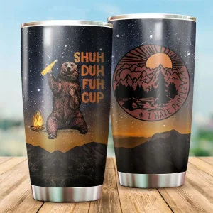 Bear Camping Tumbler 20oz 30oz Cup
