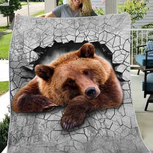 Bear Wall Fleece Blanket