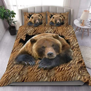 Cool Bear Pattern All Over Printed Bedding Set Q291102